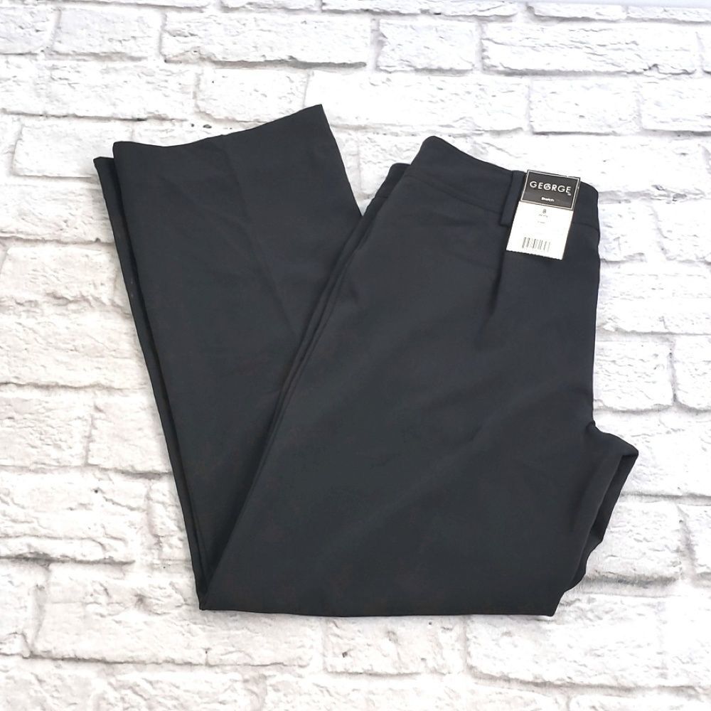 George women's Black Stretch Work pants size 8P